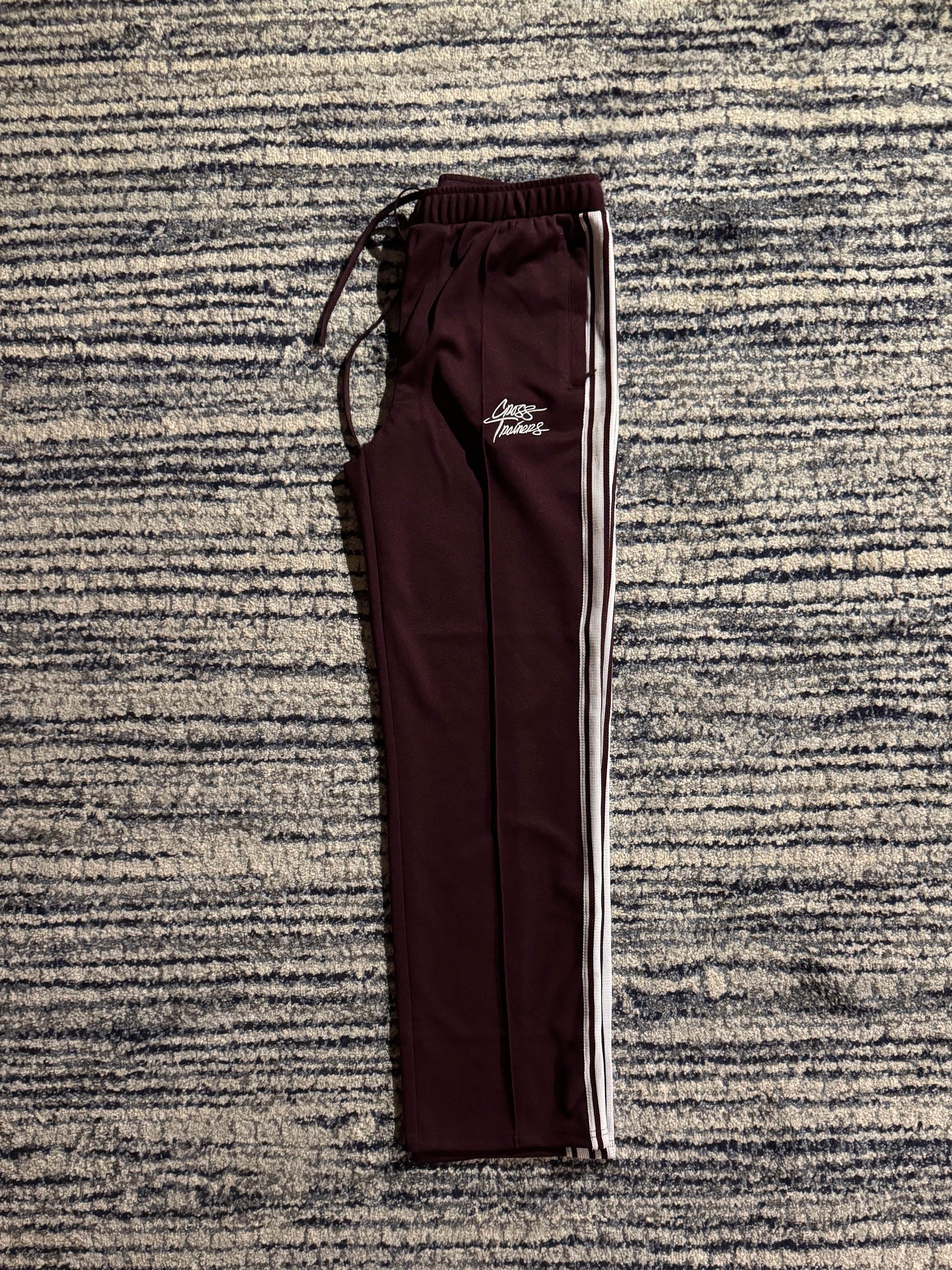 Crosstrainers Maroon/White Track Pants