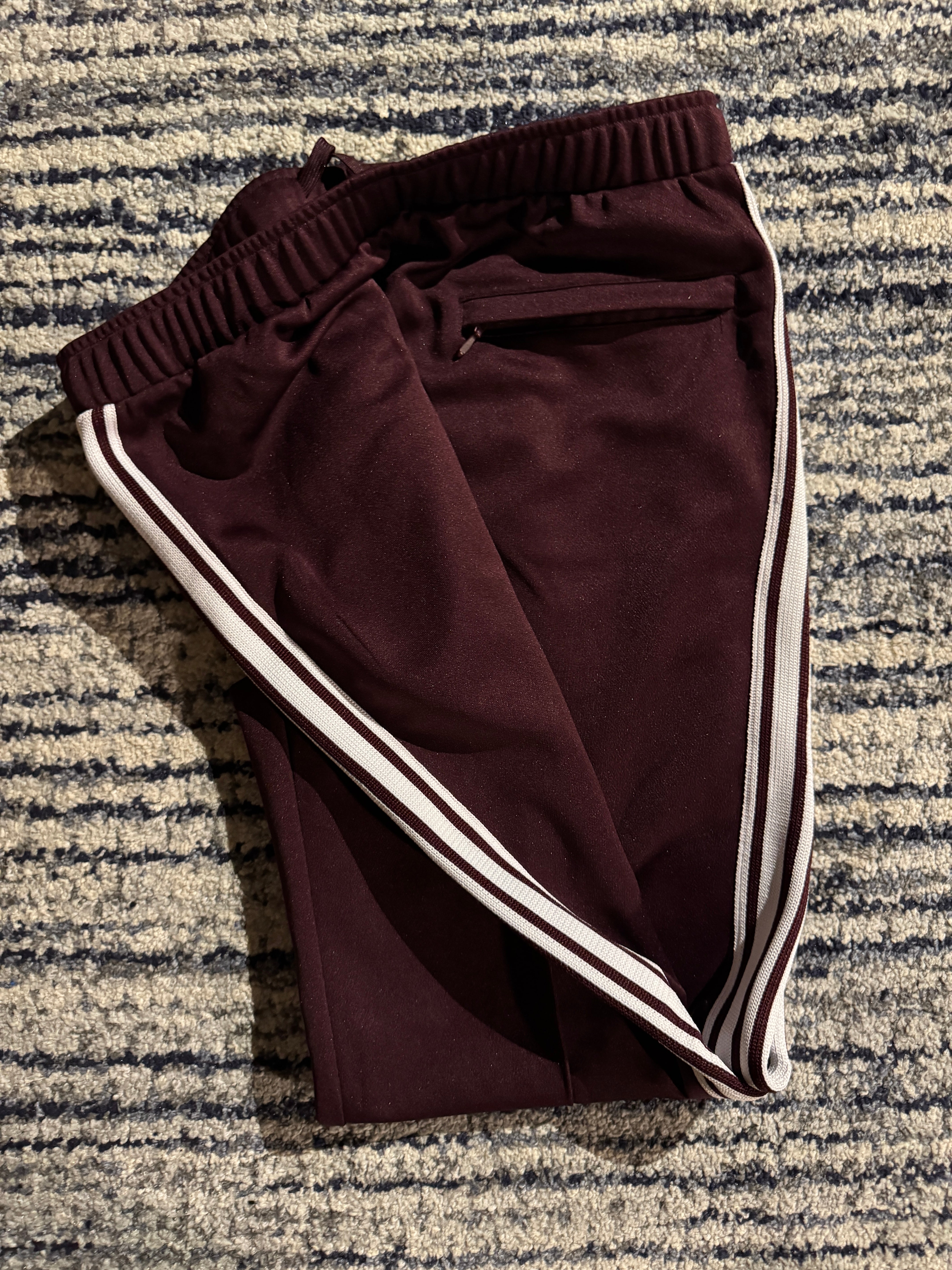 Crosstrainers Maroon/White Track Pants