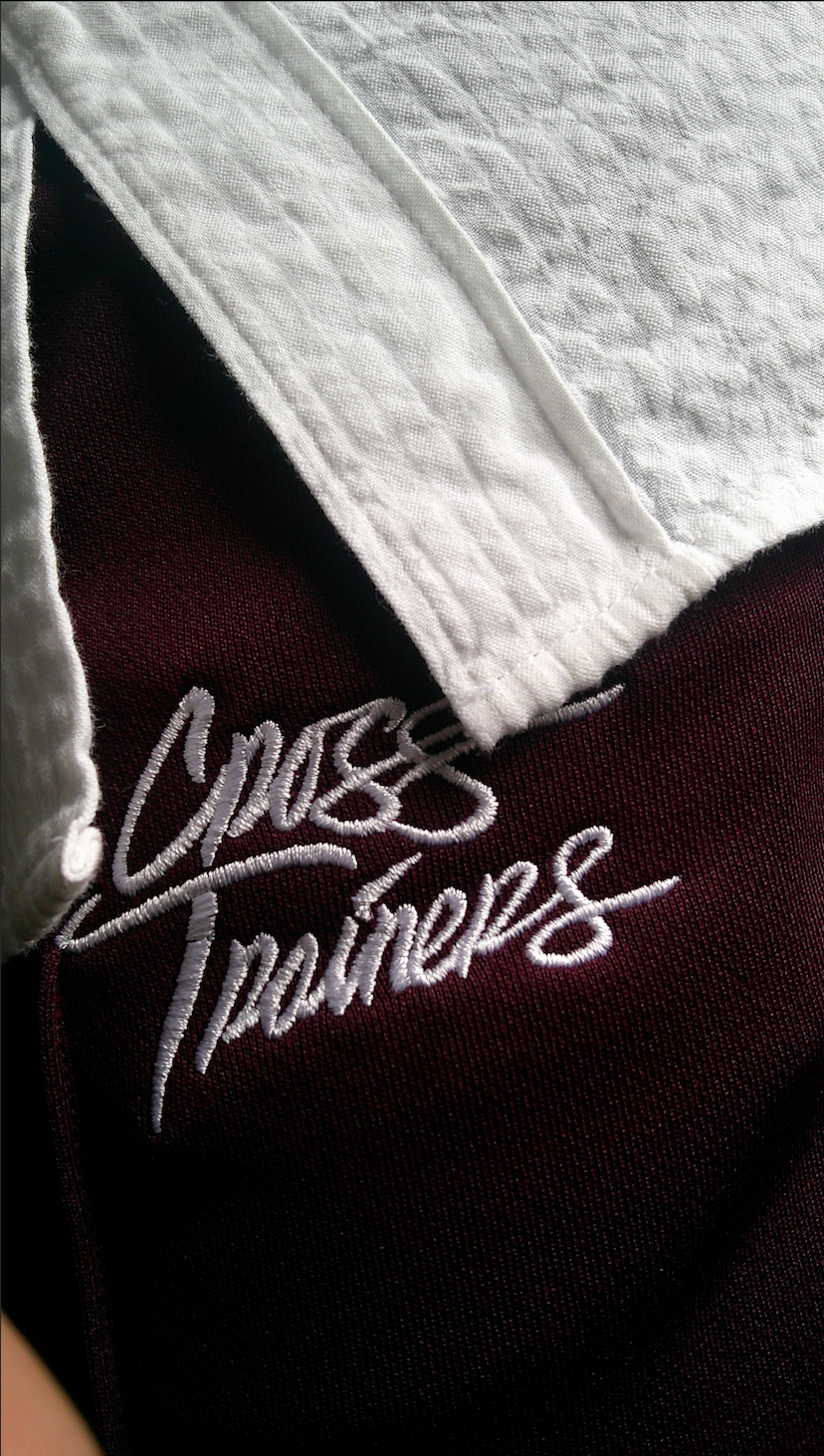 Crosstrainers Maroon/White Track Pants